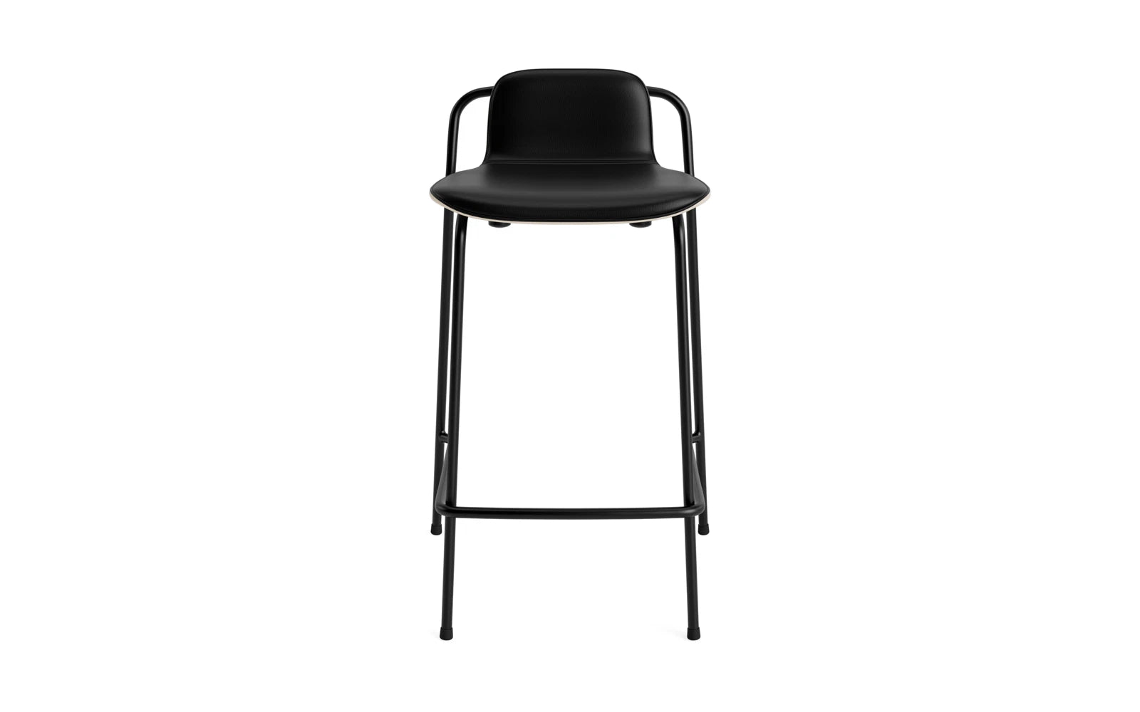 Entdecken Sie den stilvollen Studio Barstuhl 65 cm von Normann Copenhagen. Mit elegantem schwarzem Stahl und hellgrauem Ultra-Polster vereint er Komfort und modernes Design.