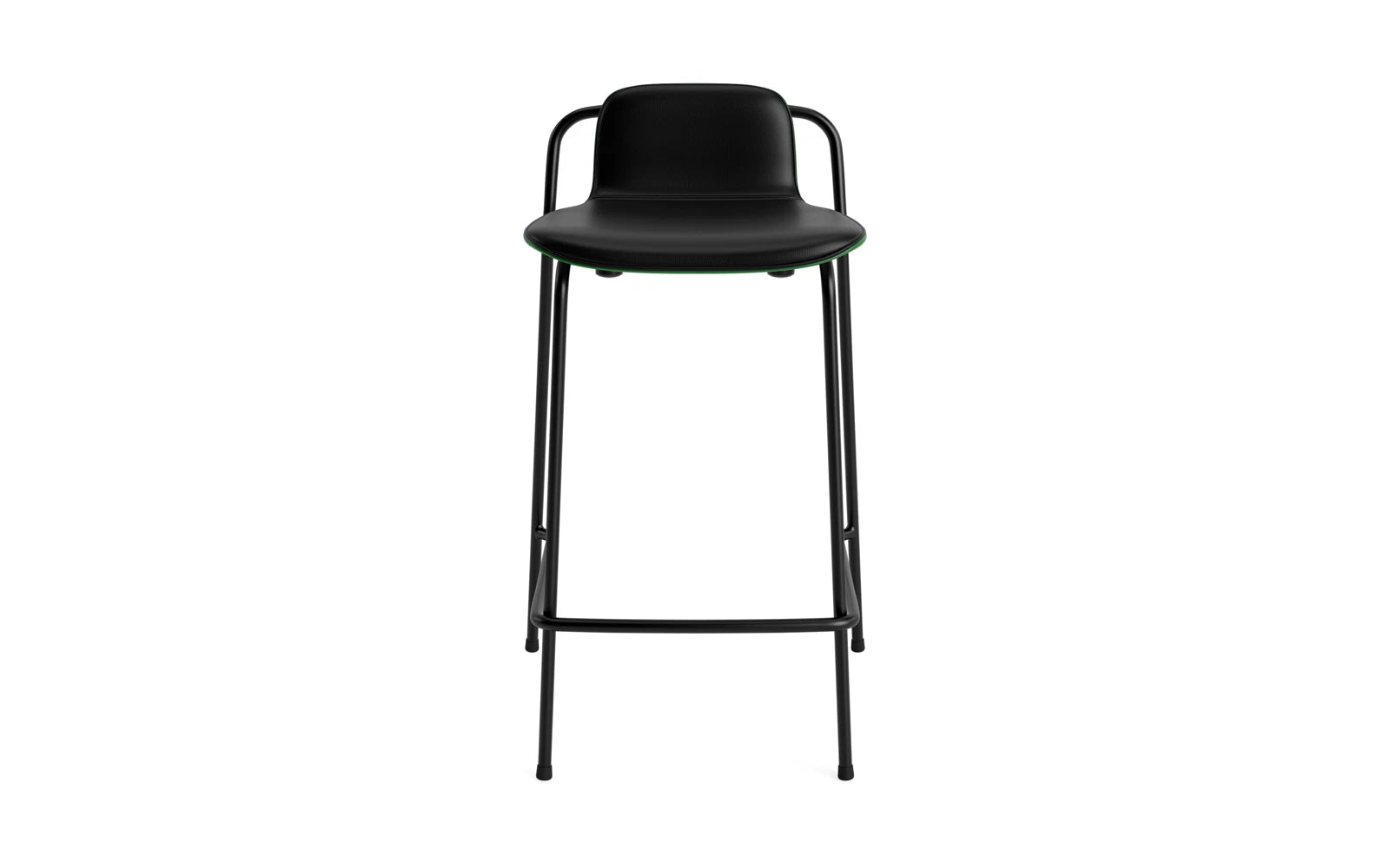 Entdecken Sie den eleganten Studio Barstuhl 65 cm von Normann Copenhagen. Mit schwarzem Stahl und grünem Ultra-Polster vereint er Stil und Komfort.