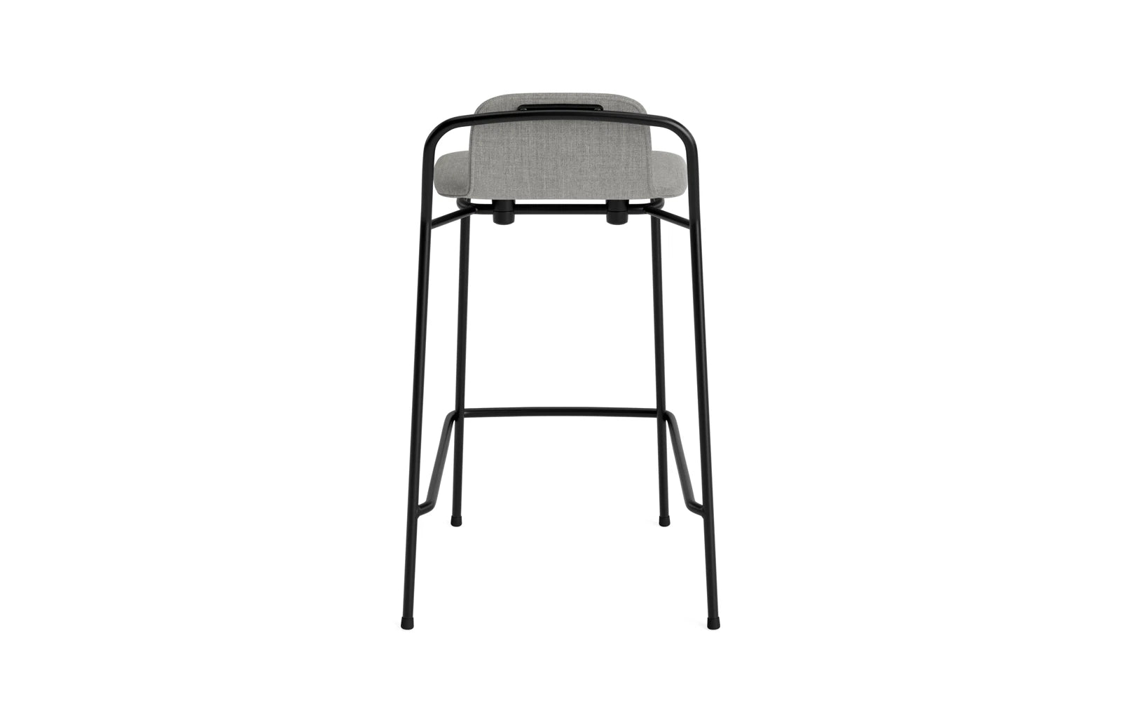 Entdecken Sie den Studio Barhocker 65 cm von Normann Copenhagen – ein stilvolles, stapelbares Design aus Stahl, das modernen Komfort und industrielle Eleganz vereint.