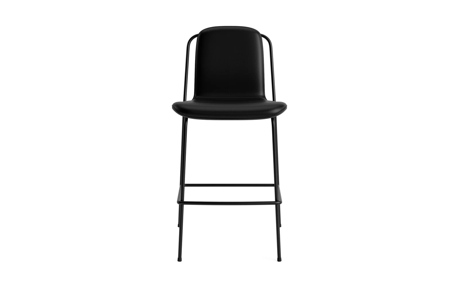 Entdecken Sie den eleganten Studio Barstuhl 65 cm von Normann Copenhagen. Mit robustem Stahlrahmen und luftiger Silhouette vereint er Komfort und modernes Design.