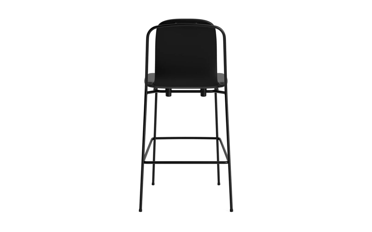 Studio Barstuhl 65 cm Vollpolster Stahl Schwartz/Ultra in Ultra 41599 präsentiert im Onlineshop von KAQTU Design AG. Barstuhl ist von Normann Copenhagen