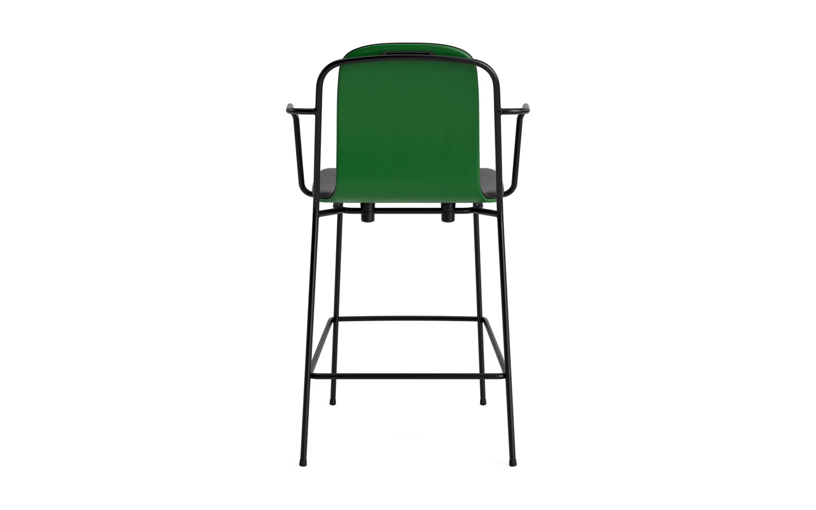 Entdecken Sie den eleganten Studio Barstuhl 65 cm von Normann Copenhagen. Mit schwarzem Stahl und grünem Ultra-Polster vereint er modernes Design und Funktionalität.
