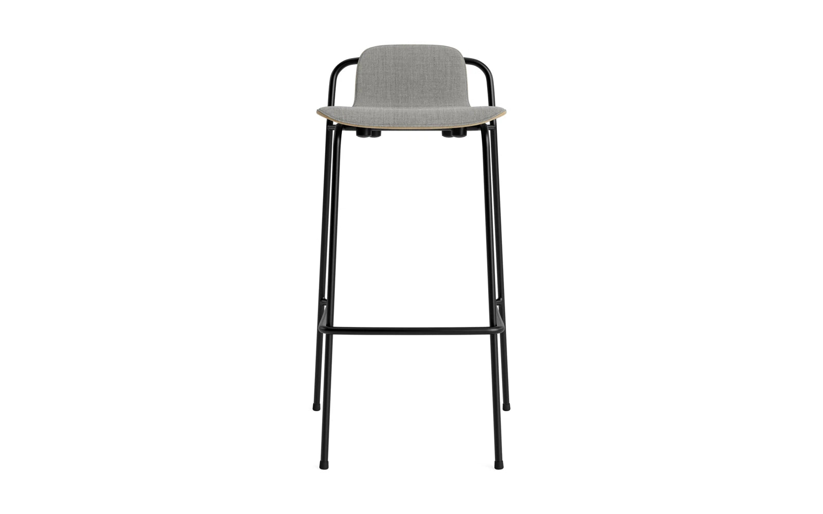 Eleganter 75 cm Barhocker aus Eiche mit Frontpolster von Normann.