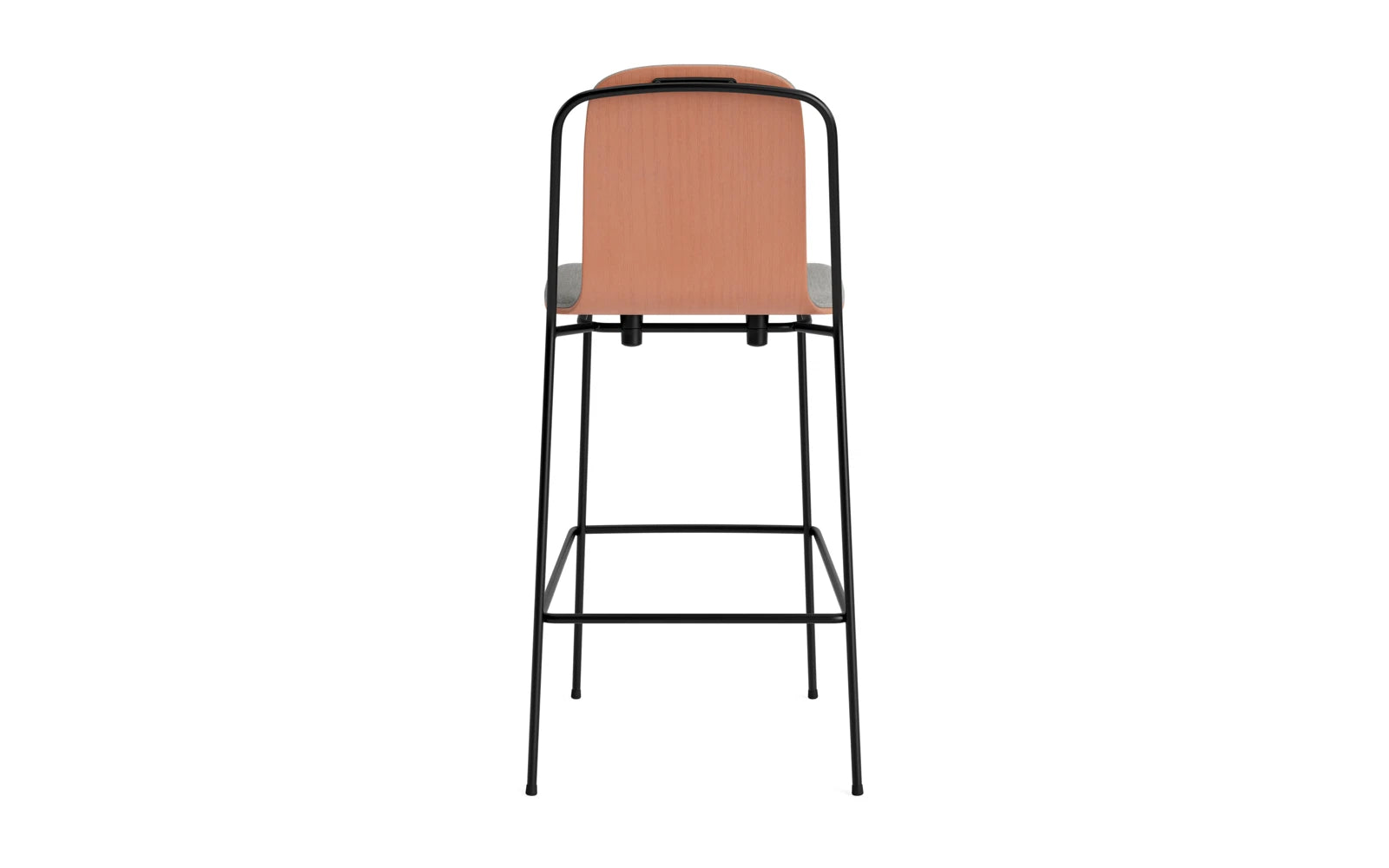 Entdecken Sie den stilvollen Studio Barstuhl 75 cm von Normann Copenhagen. Mit seinem eleganten Stahlrahmen und dem bequemen Frontpolster ist er ideal für moderne Wohn- und Gastronomieräume.