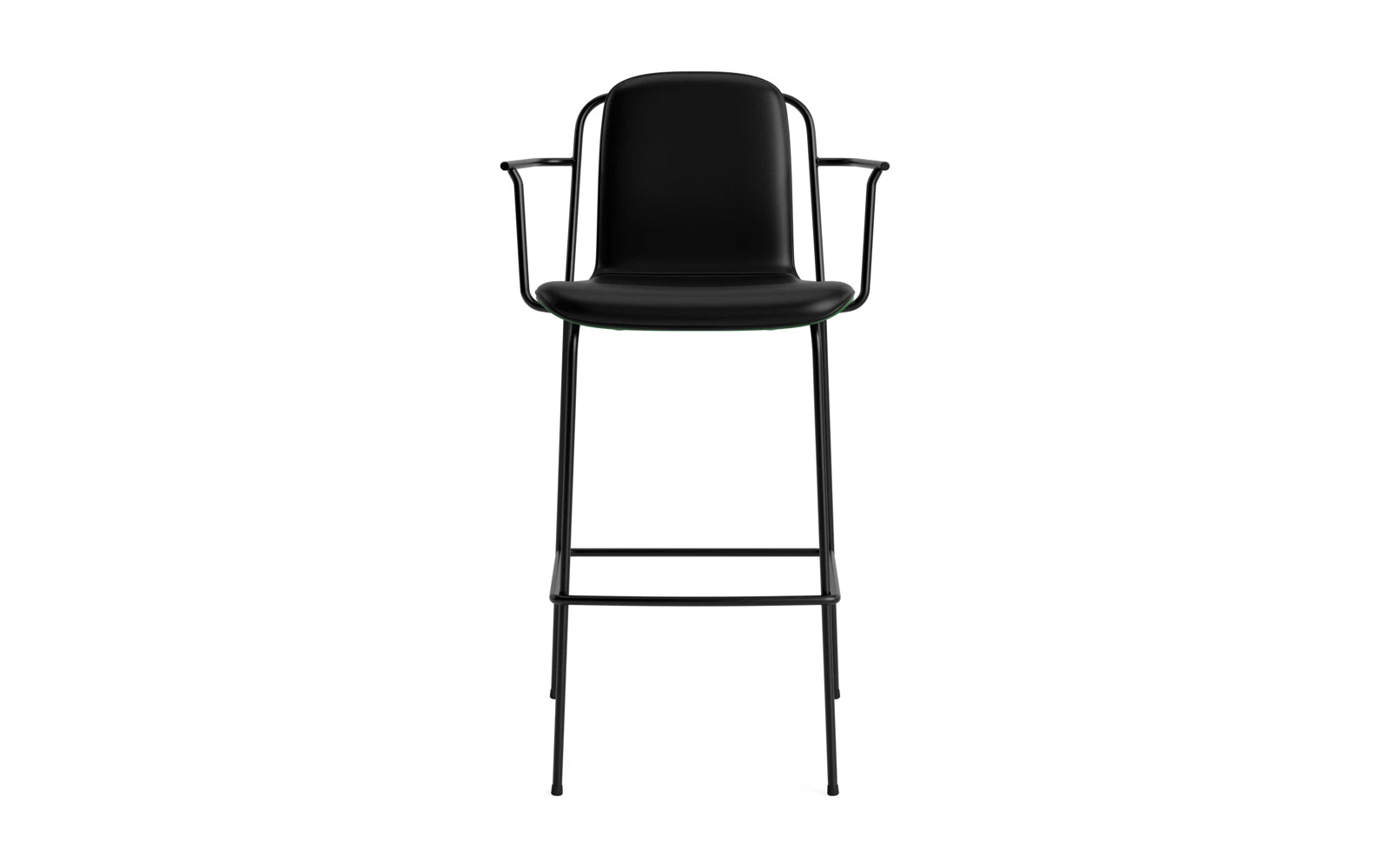Entdecken Sie den stilvollen Studio Barstuhl 75 cm von Normann Copenhagen. Mit schwarzem Stahl und grünem Ultra-Polster vereint er Eleganz und Komfort.