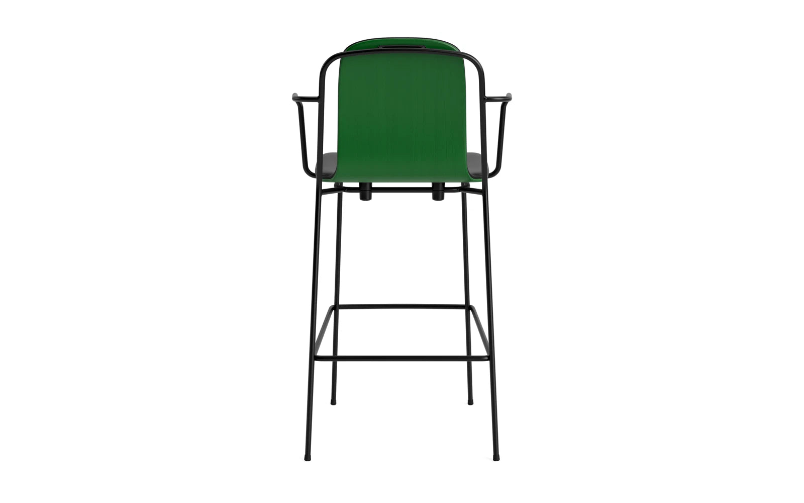 Entdecken Sie den stilvollen Studio Barstuhl 75 cm von Normann Copenhagen. Mit schwarzem Stahl und grünem Ultra-Polster vereint er Eleganz und Komfort.
