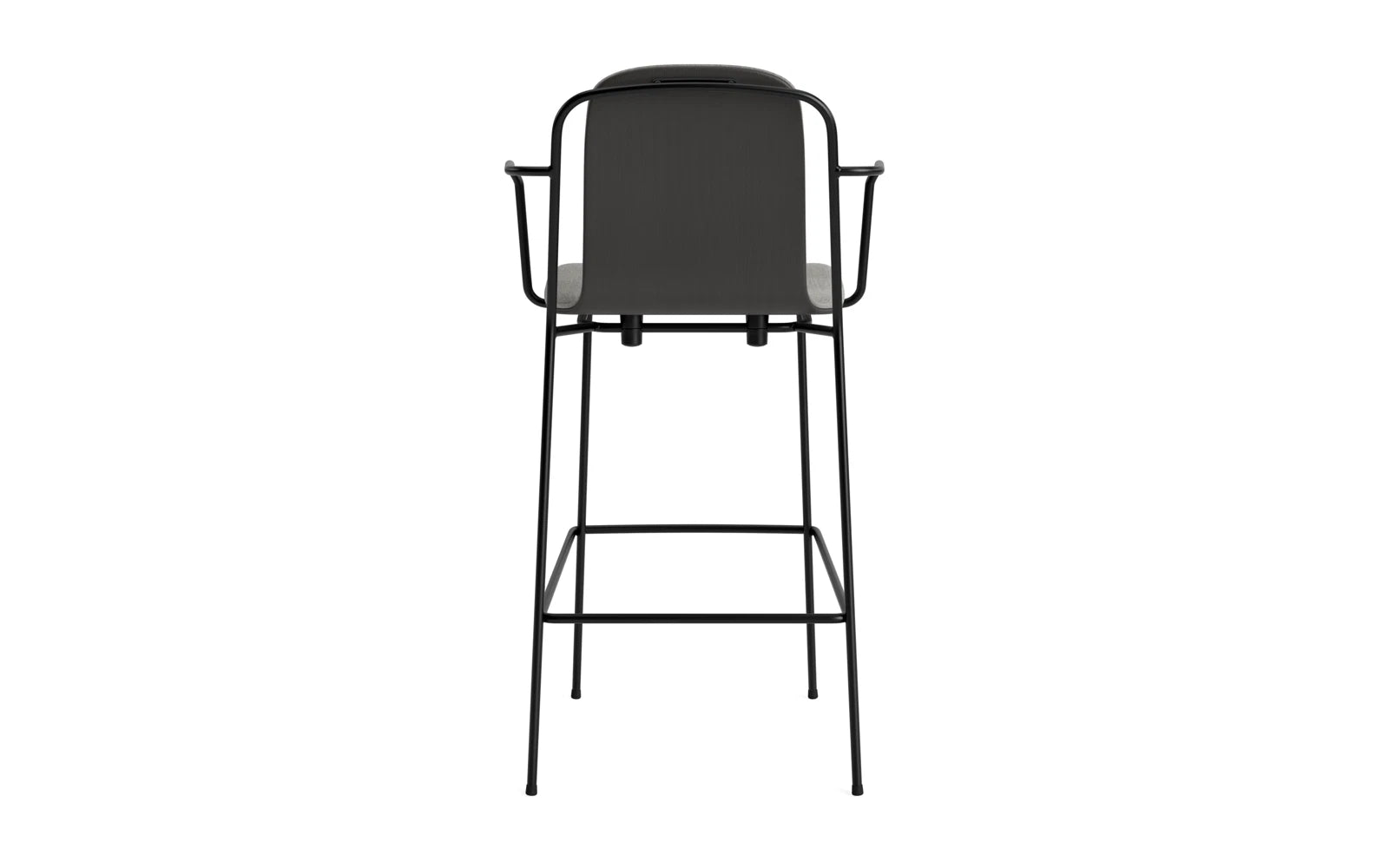 Entdecken Sie den eleganten Studio Barstuhl 75 cm von Normann Copenhagen. Mit seinem robusten Stahlrahmen und dem bequemen Frontpolster vereint er Stil und Komfort für jeden Raum.