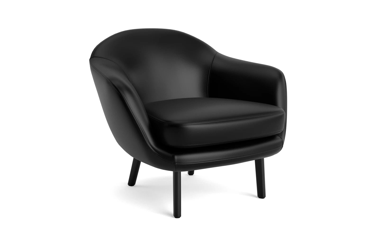 Sum armchair black aluminum ultra leather