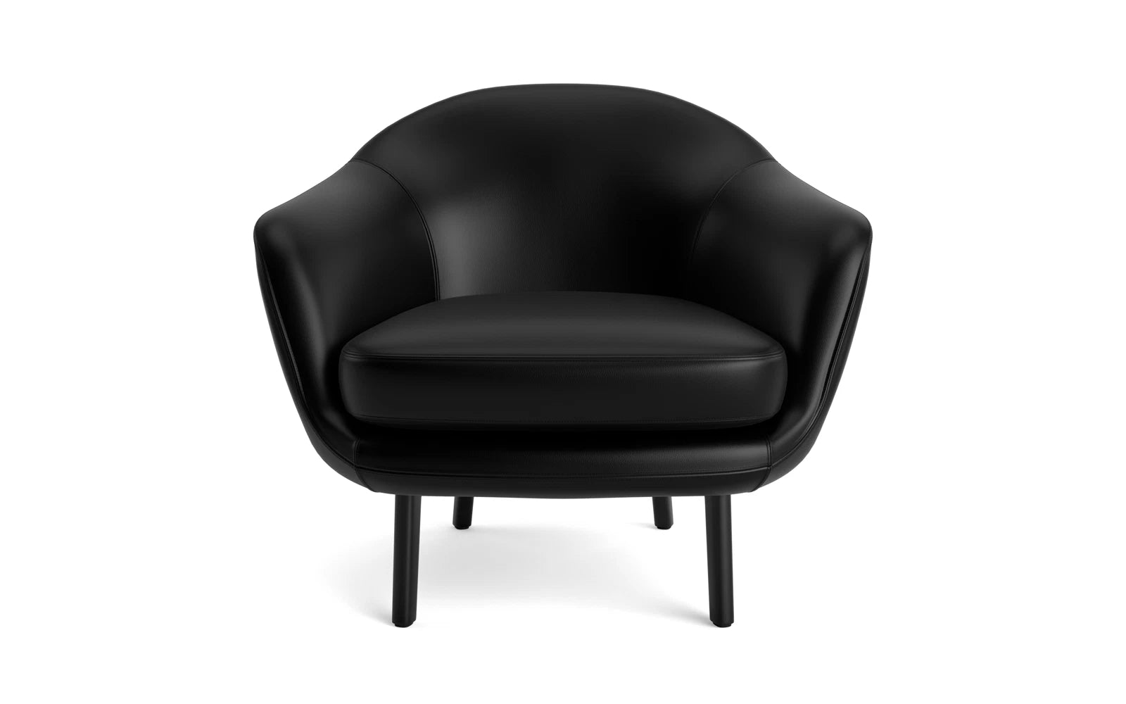 Sum armchair black aluminum ultra leather