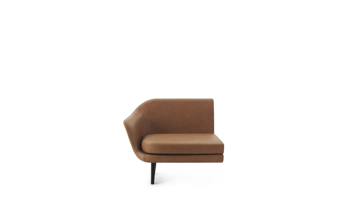 Canapé modulable Sum 100 accoudoir gauche, aluminium noir