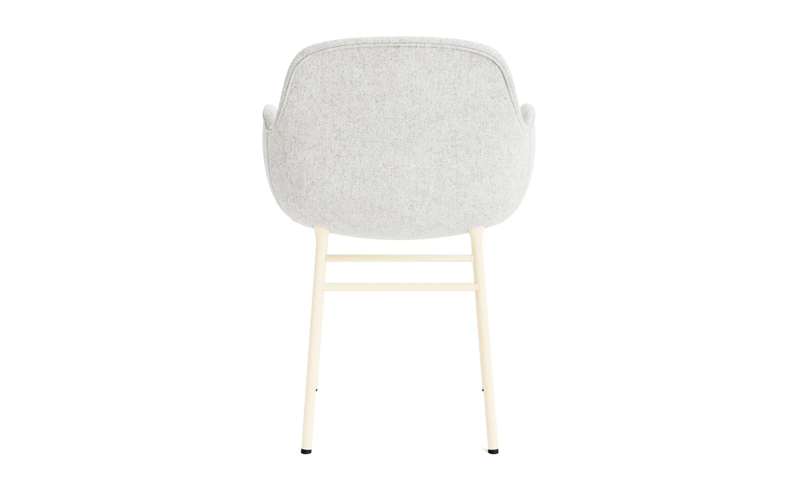 Form Lehnstuhl gepolstert Creme stahl Hallingdal in Hallingdal 110 präsentiert im Onlineshop von KAQTU Design AG. Stuhl mit Armlehne ist von Normann Copenhagen