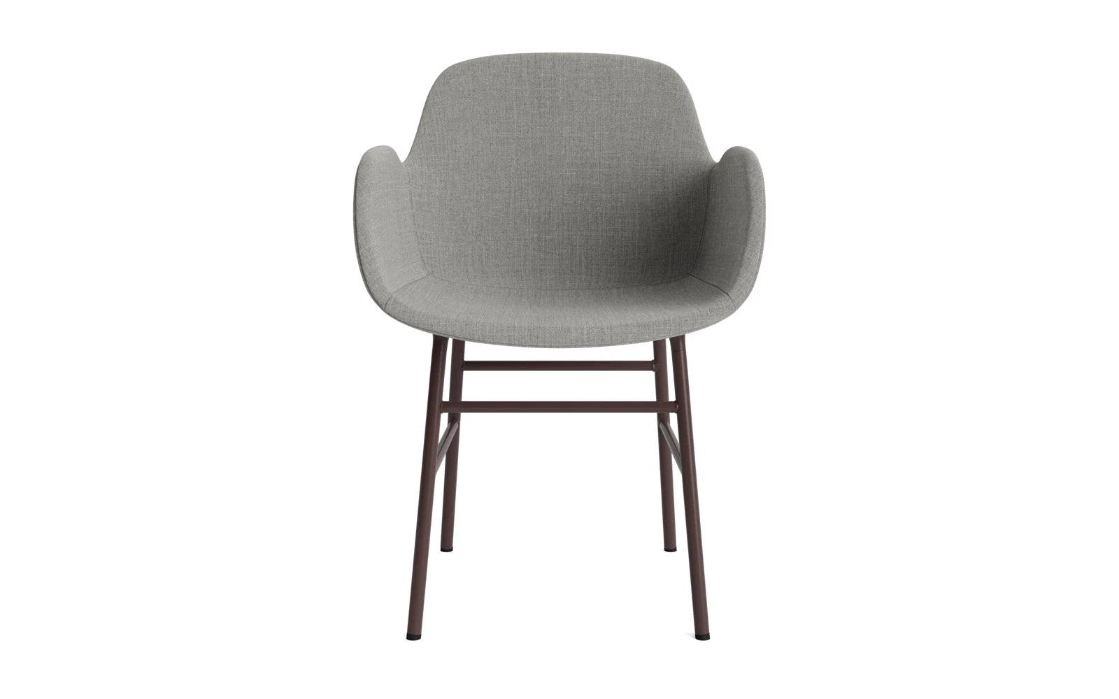 Form Lehnstuhl gepolstert Braun Stahl Remix in Remix 133 präsentiert im Onlineshop von KAQTU Design AG. Stuhl mit Armlehne ist von Normann Copenhagen