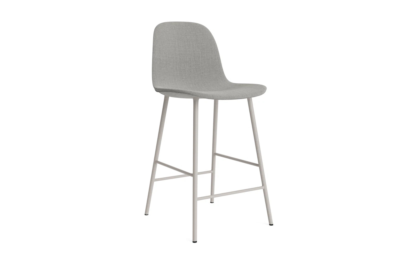 Form Barstuhl 75 cm gepolstert  Warmes grau Stahl Remix in Remix 133 präsentiert im Onlineshop von KAQTU Design AG. Barstuhl ist von Normann Copenhagen