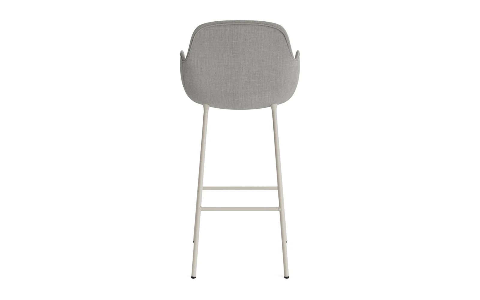 Form Barstuhl mit Armlehne 75 cm gepolstert Hellgrau Stahl/Remix in Remix 133 präsentiert im Onlineshop von KAQTU Design AG. Barstuhl ist von Normann Copenhagen