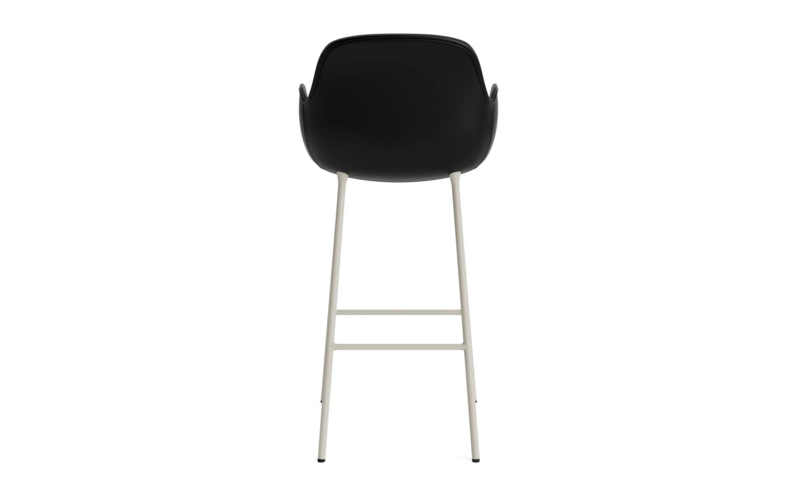 Form Barstuhl mit Armlehne 75 cm gepolstert Hellgrau Stahl/Ultra leder in Ultra 41599 präsentiert im Onlineshop von KAQTU Design AG. Barstuhl ist von Normann Copenhagen