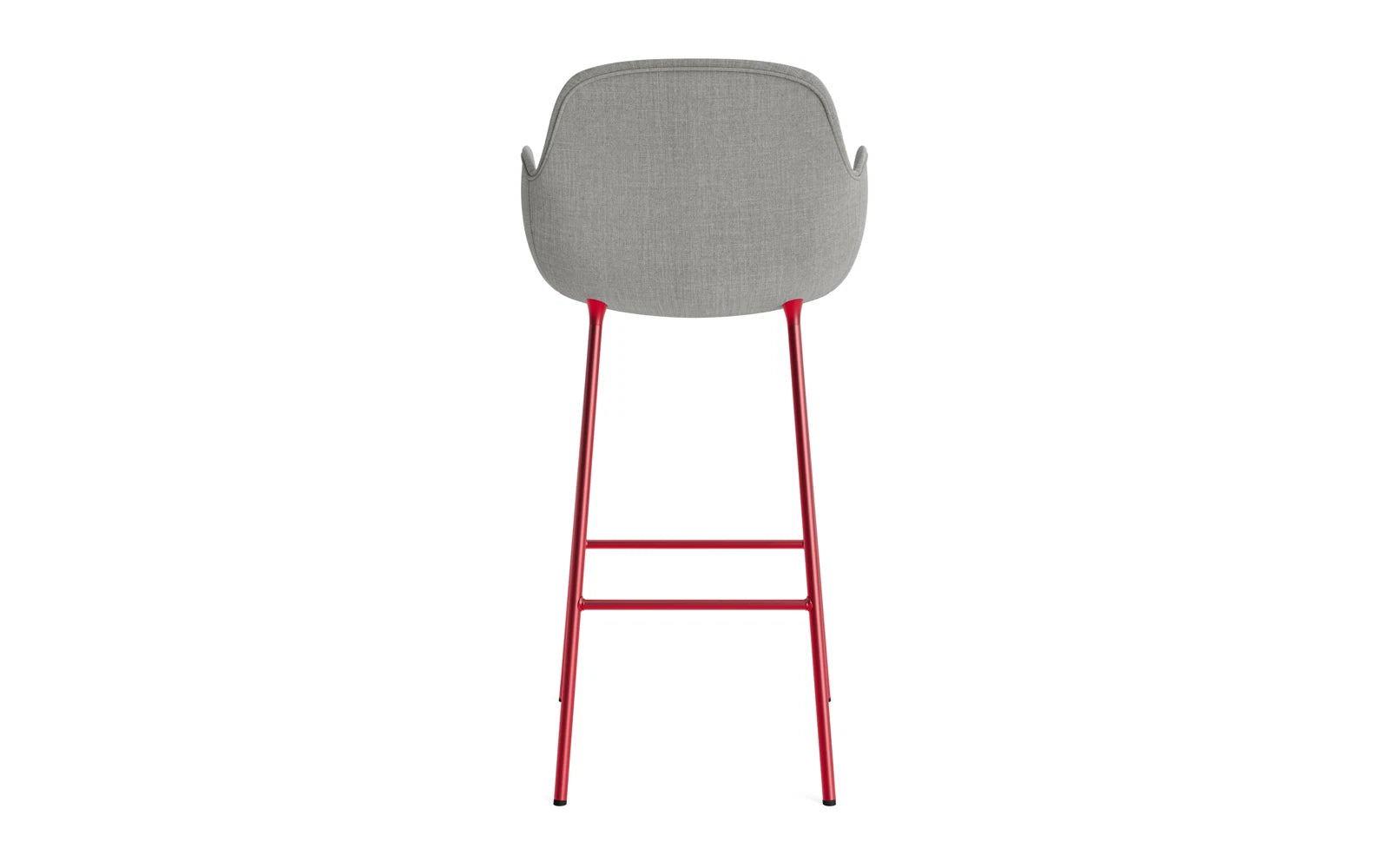 Entdecken Sie den Form Barstuhl mit Armlehne in leuchtendem Rot von Normann Copenhagen. Ein stilvolles Möbelstück, das modernen Komfort und Eleganz vereint.