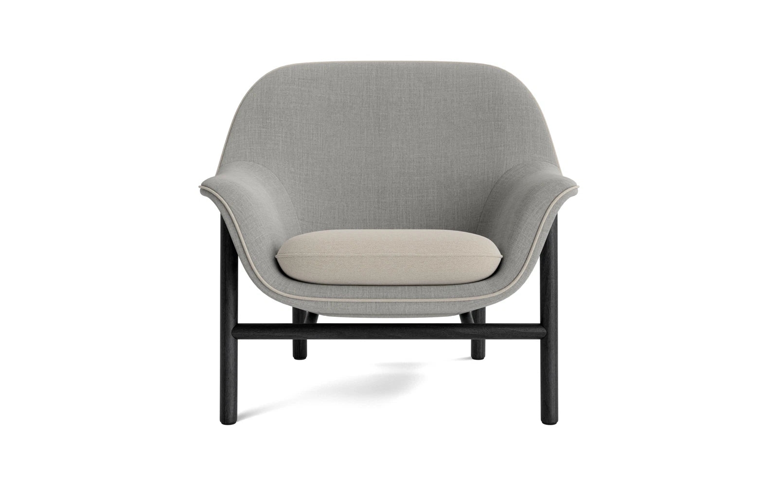 Drape Lounge-Sessel niedrig Schwarz Eiche Remix in Remix 133 präsentiert im Onlineshop von KAQTU Design AG. Sessel ist von Normann Copenhagen