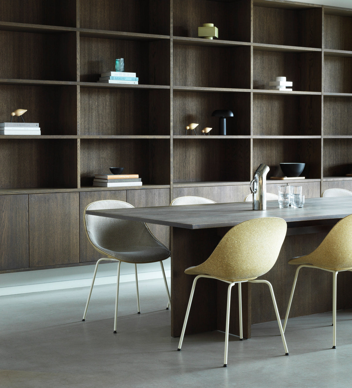 Mat Stuhl polster Seegras Creme stahl in Hallingdal 110 präsentiert im Onlineshop von KAQTU Design AG. Stuhl ist von Normann Copenhagen