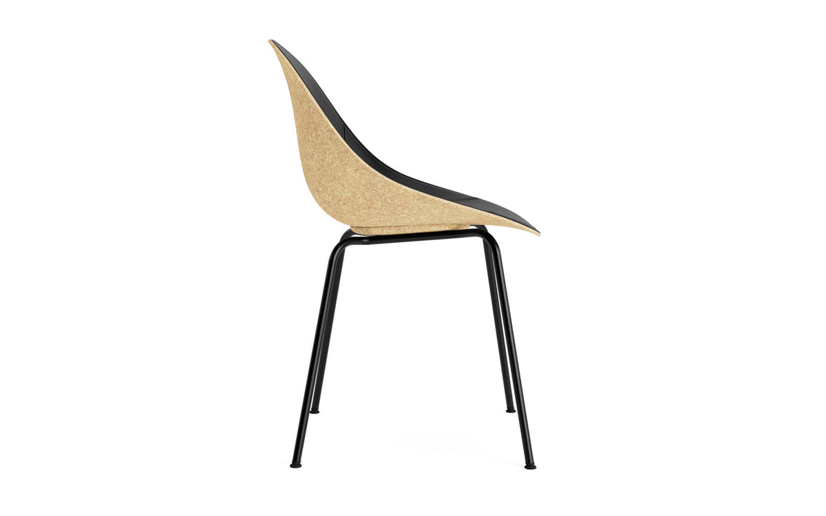 Mat Stuhl polster Hanffasern Schwartz stahl in Ultra 41599 präsentiert im Onlineshop von KAQTU Design AG. Stuhl ist von Normann Copenhagen