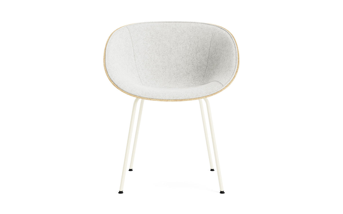 Mat Lehnstuhl polster Hanffasern Creme stahl in Hallingdal 110 präsentiert im Onlineshop von KAQTU Design AG. Stuhl mit Armlehne ist von Normann Copenhagen