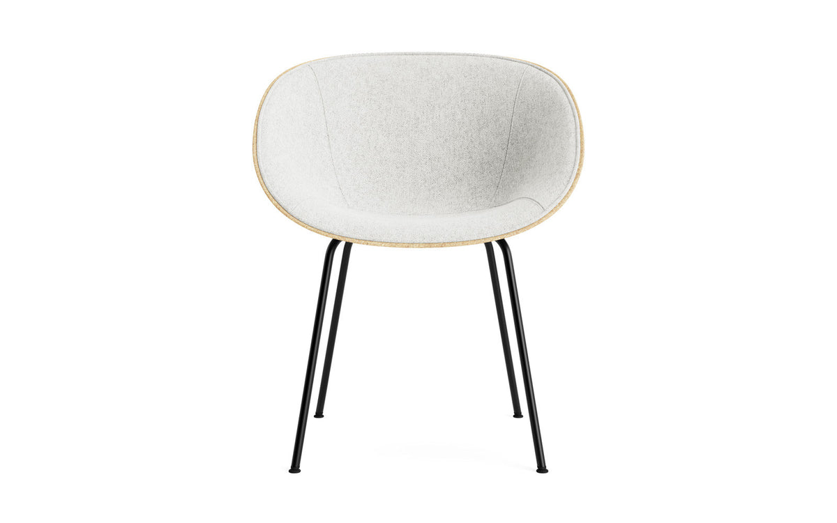Mat Lehnstuhl polster Hanffasern Schwartz stahl in Hallingdal 110 präsentiert im Onlineshop von KAQTU Design AG. Stuhl mit Armlehne ist von Normann Copenhagen