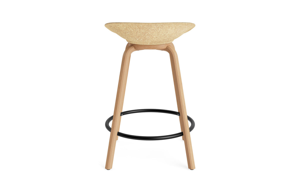 Mat Barstuhl 65 cm Frontpolster Hanffasern Buchenholz/schwarz in Remix 133 präsentiert im Onlineshop von KAQTU Design AG. Barstuhl ist von Normann Copenhagen