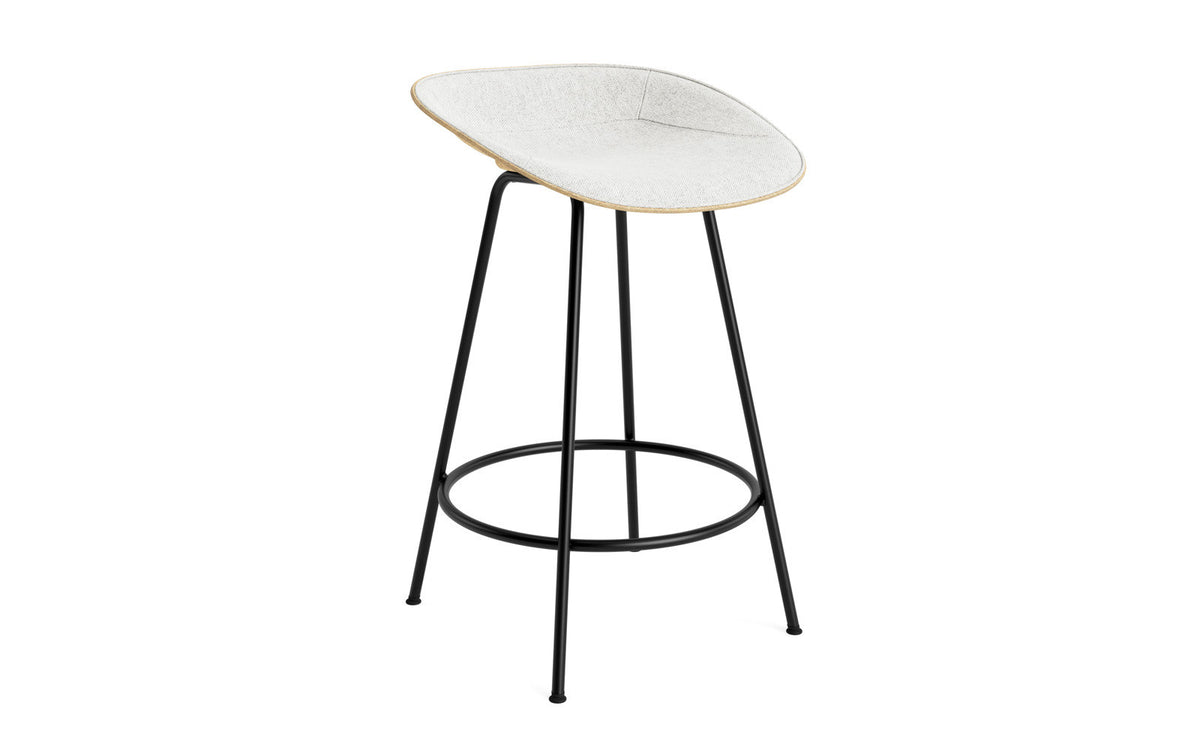 Mat Barstuhl 65 cm Frontpolster Hanffasern schwarzes Stahl in Hallingdal 110 präsentiert im Onlineshop von KAQTU Design AG. Barstuhl ist von Normann Copenhagen