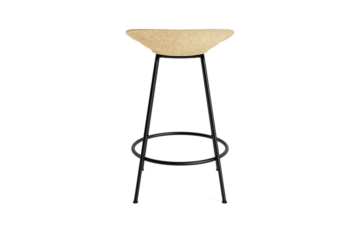 Mat Barstuhl 65 cm Frontpolster Hanffasern schwarzes Stahl in Hallingdal 110 präsentiert im Onlineshop von KAQTU Design AG. Barstuhl ist von Normann Copenhagen