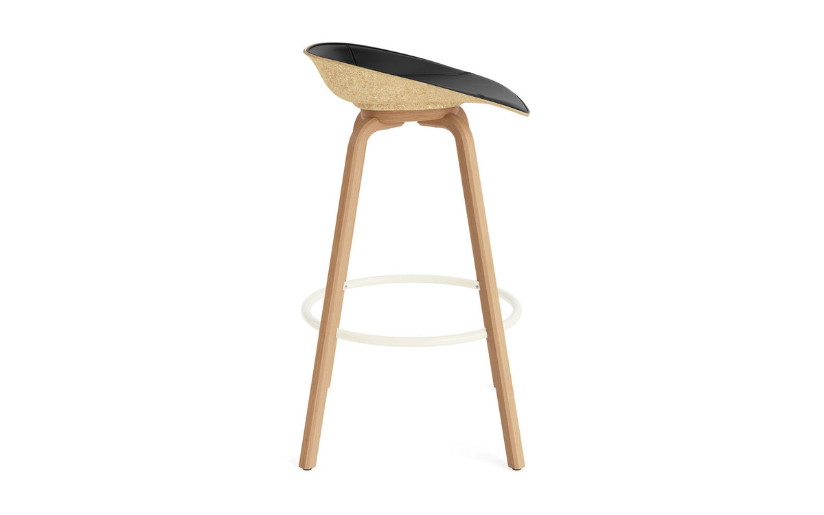 Mat Barstuhl 75 cm Frontpolster Hanffasern Buchenholz/creme in Ultra 41599 präsentiert im Onlineshop von KAQTU Design AG. Barstuhl ist von Normann Copenhagen