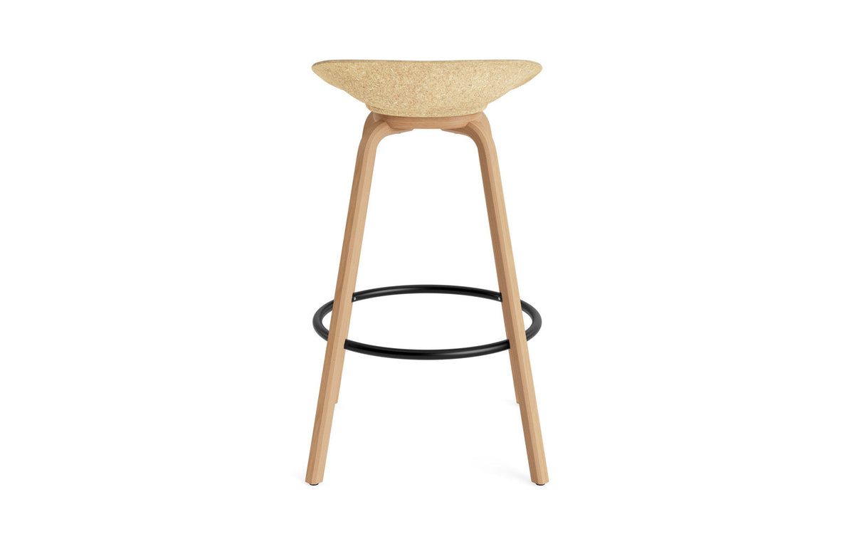 Mat Barstuhl 75 cm Frontpolster Hanffasern Buchenholz/schwarz in Remix 133 präsentiert im Onlineshop von KAQTU Design AG. Barstuhl ist von Normann Copenhagen