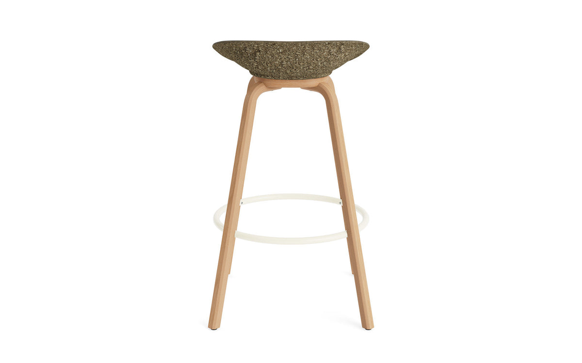 Mat Barstuhl 75 cm Frontpolster Seegras Buchenholz/creme in Ultra 41599 präsentiert im Onlineshop von KAQTU Design AG. Barstuhl ist von Normann Copenhagen