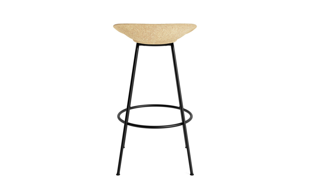 Mat Barstuhl 75 cm Frontpolster Hanffasern schwarzes Stahl in Hallingdal 110 präsentiert im Onlineshop von KAQTU Design AG. Barstuhl ist von Normann Copenhagen