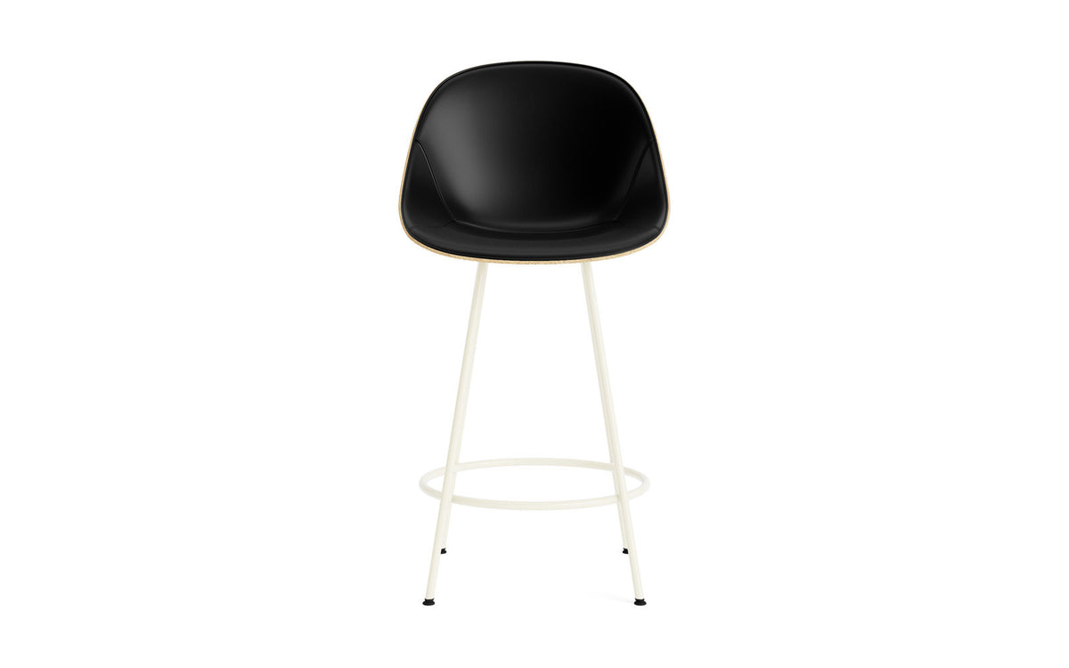 Mat Barstuhl 65 cm Frontpolster Hanffasern creme Stahl in Ultra 41599 präsentiert im Onlineshop von KAQTU Design AG. Barstuhl ist von Normann Copenhagen