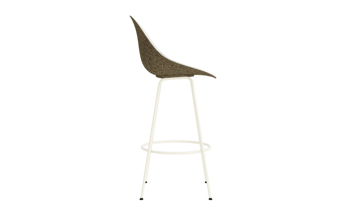 Mat Barstuhl 75 cm Frontpolster Seegras creme Stahl in Hallingdal 110 präsentiert im Onlineshop von KAQTU Design AG. Barstuhl ist von Normann Copenhagen