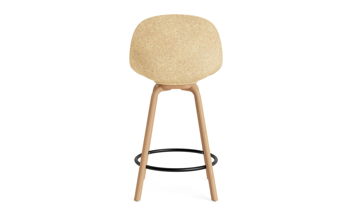 Mat Barstuhl 65 cm Frontpolster Hanffasern Buchenholz/schwarz in Hallingdal 110 präsentiert im Onlineshop von KAQTU Design AG. Barstuhl ist von Normann Copenhagen
