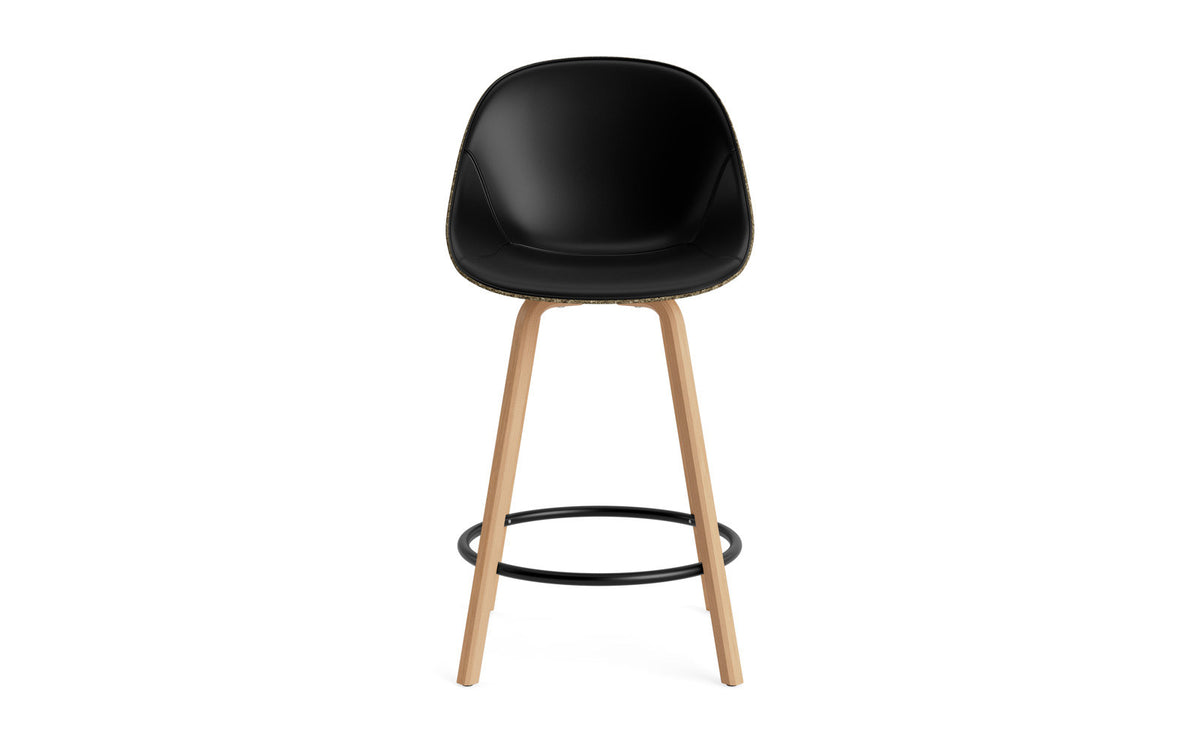 Mat Barstuhl 65 cm Frontpolster Seegras Buchenholz/schwarz in Ultra 41599 präsentiert im Onlineshop von KAQTU Design AG. Barstuhl ist von Normann Copenhagen