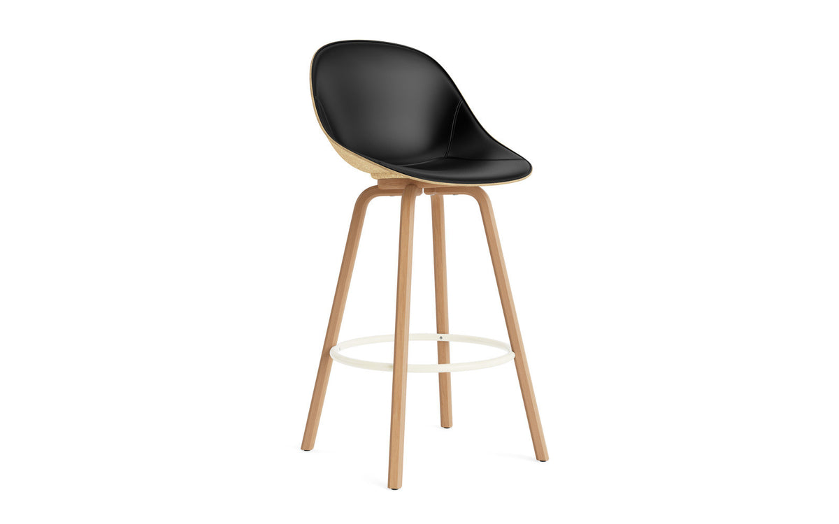 Mat Barstuhl 75 cm Frontpolster Hanffasern Buchenholz/creme in Ultra 41599 präsentiert im Onlineshop von KAQTU Design AG. Barstuhl ist von Normann Copenhagen