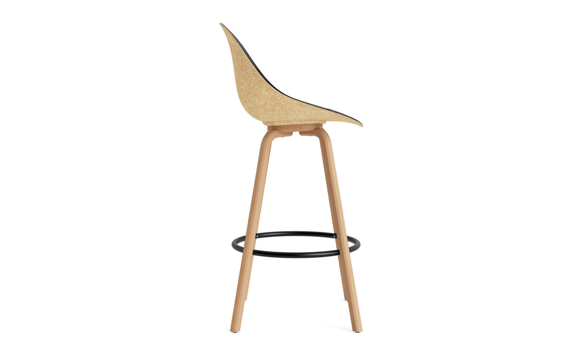 Mat Barstuhl 75 cm Frontpolster Hanffasern Buchenholz/schwarz in Ultra 41599 präsentiert im Onlineshop von KAQTU Design AG. Barstuhl ist von Normann Copenhagen