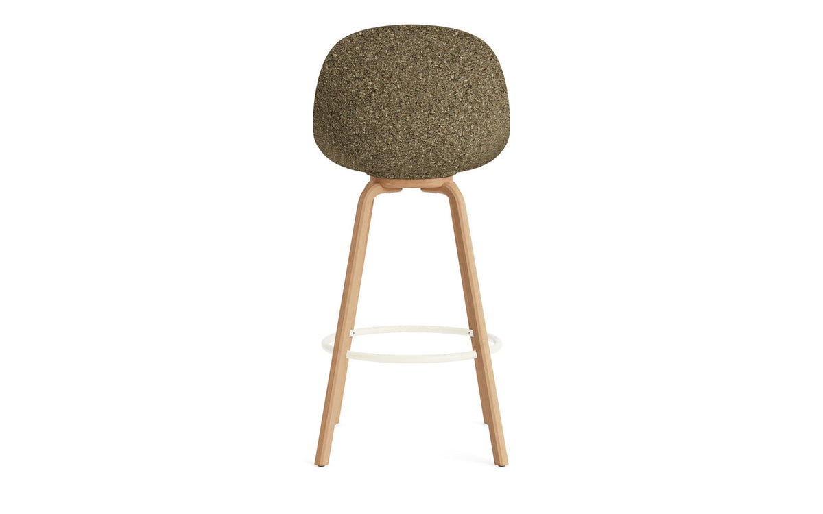 Mat Barstuhl 75 cm Frontpolster Seegras Buchenholz/creme in Ultra 41599 präsentiert im Onlineshop von KAQTU Design AG. Barstuhl ist von Normann Copenhagen