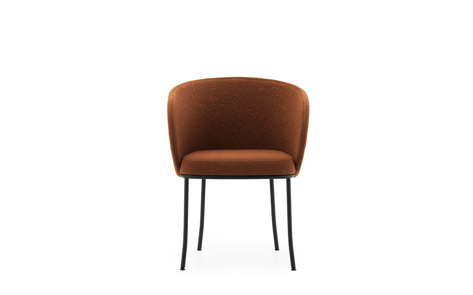 Knit Armchair Black Steel in Brandy präsentiert im Onlineshop von KAQTU Design AG. Stuhl ist von Normann Copenhagen