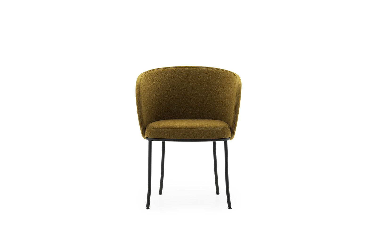 Knit Armchair Black Steel in Olive präsentiert im Onlineshop von KAQTU Design AG. Stuhl ist von Normann Copenhagen