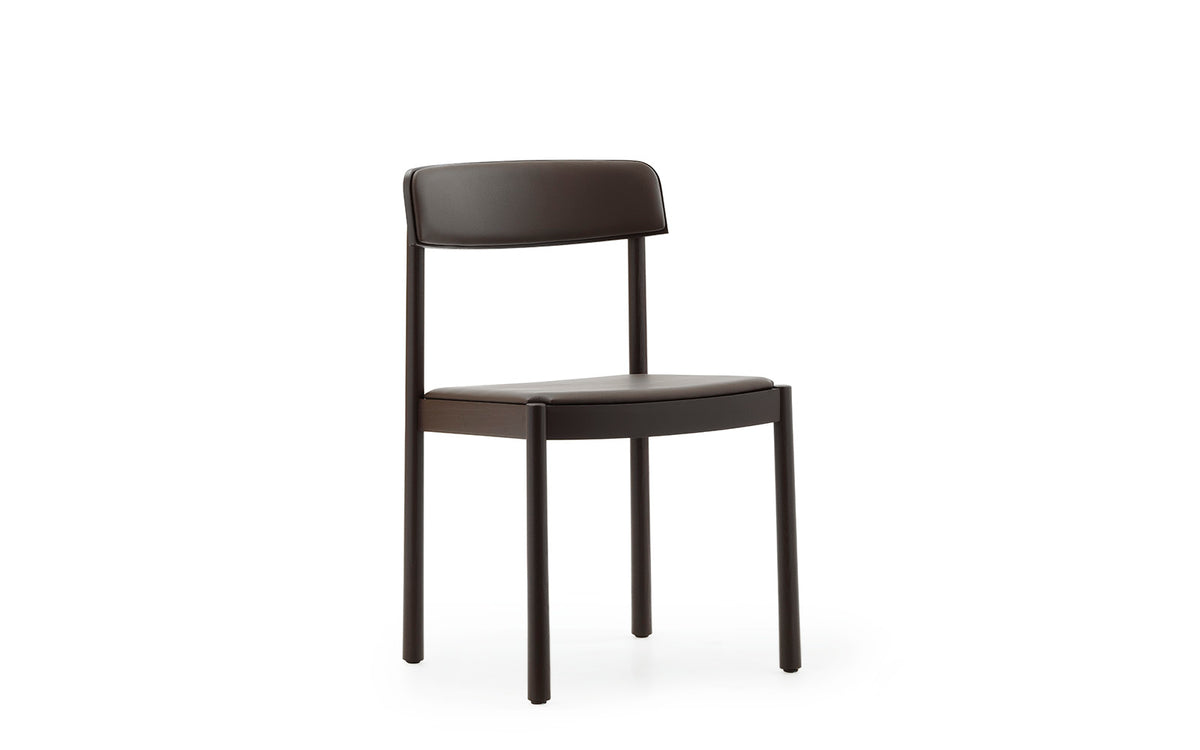 Timb Stuhl Upholstery in Brown / Ultra Leather -Chocolate präsentiert im Onlineshop von KAQTU Design AG. Stuhl ist von Normann Copenhagen