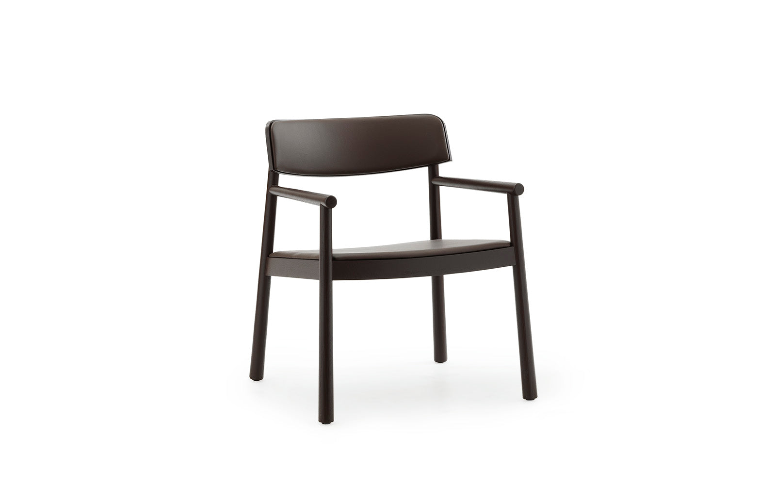 Timb Loungesessel Upholstery in Brown / Ultra Leather -Chocolate präsentiert im Onlineshop von KAQTU Design AG. Sessel ist von Normann Copenhagen