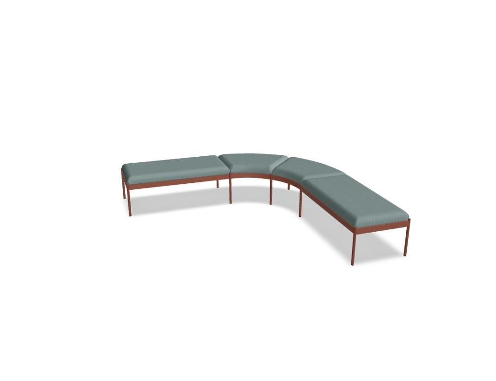 Nora NOR201 - Modulares Sitzsystem in Ziegelrot präsentiert im Onlineshop von KAQTU Design AG. Ecksofa ist von Mdd
