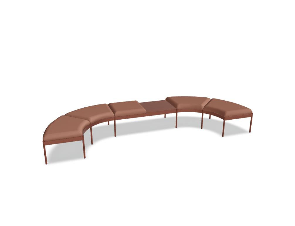 Nora NOR302 - Modulares Sitzsystem in Ziegelrot präsentiert im Onlineshop von KAQTU Design AG. Ecksofa ist von Mdd