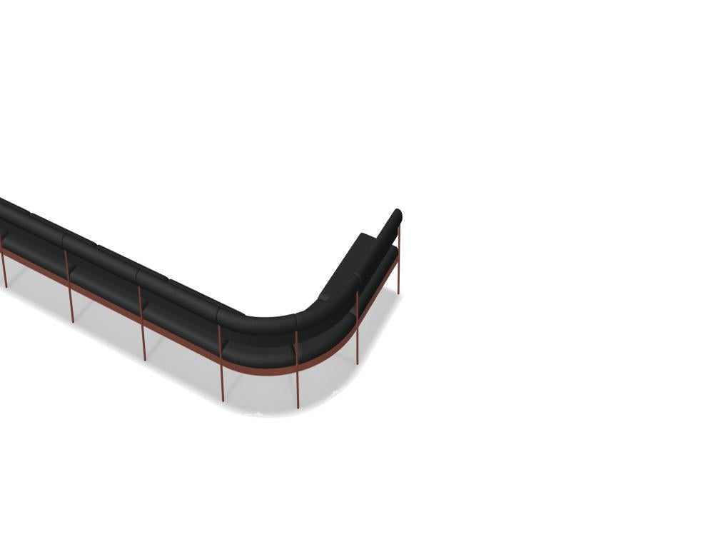 Nora NR2NSO - Modulares Sitzsystem in Ziegelrot präsentiert im Onlineshop von KAQTU Design AG. Modulares Sofa ist von Mdd