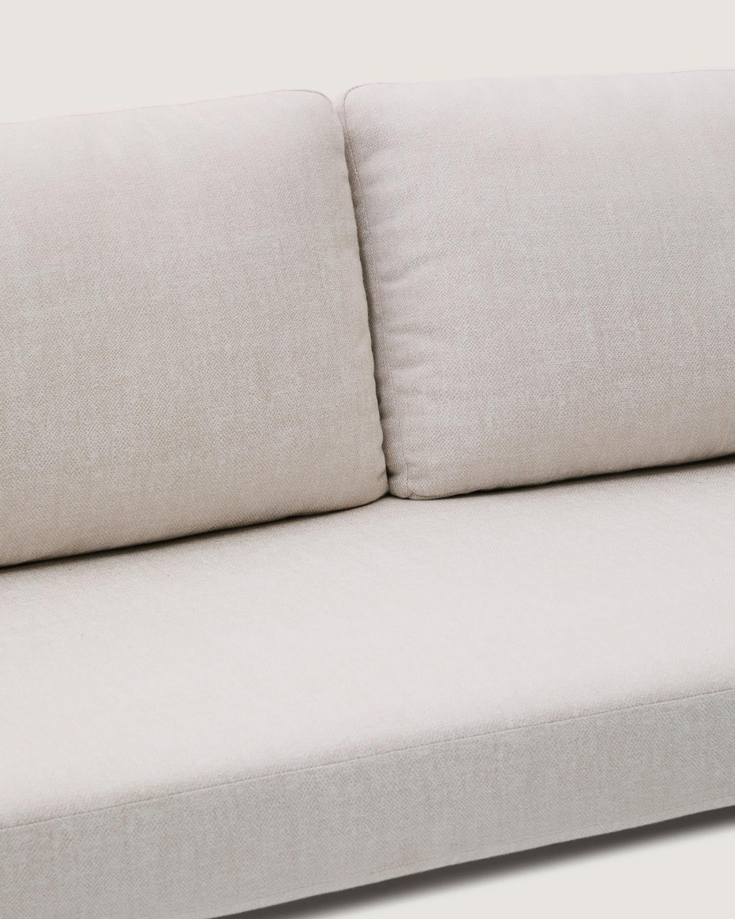 Outdoor-3-Sitzer-Sofa Sedalis aus Aluminium und taupefarbenem Seil 210 cm in Taupe präsentiert im Onlineshop von KAQTU Design AG. Lounge Sofa ist von Kave Home