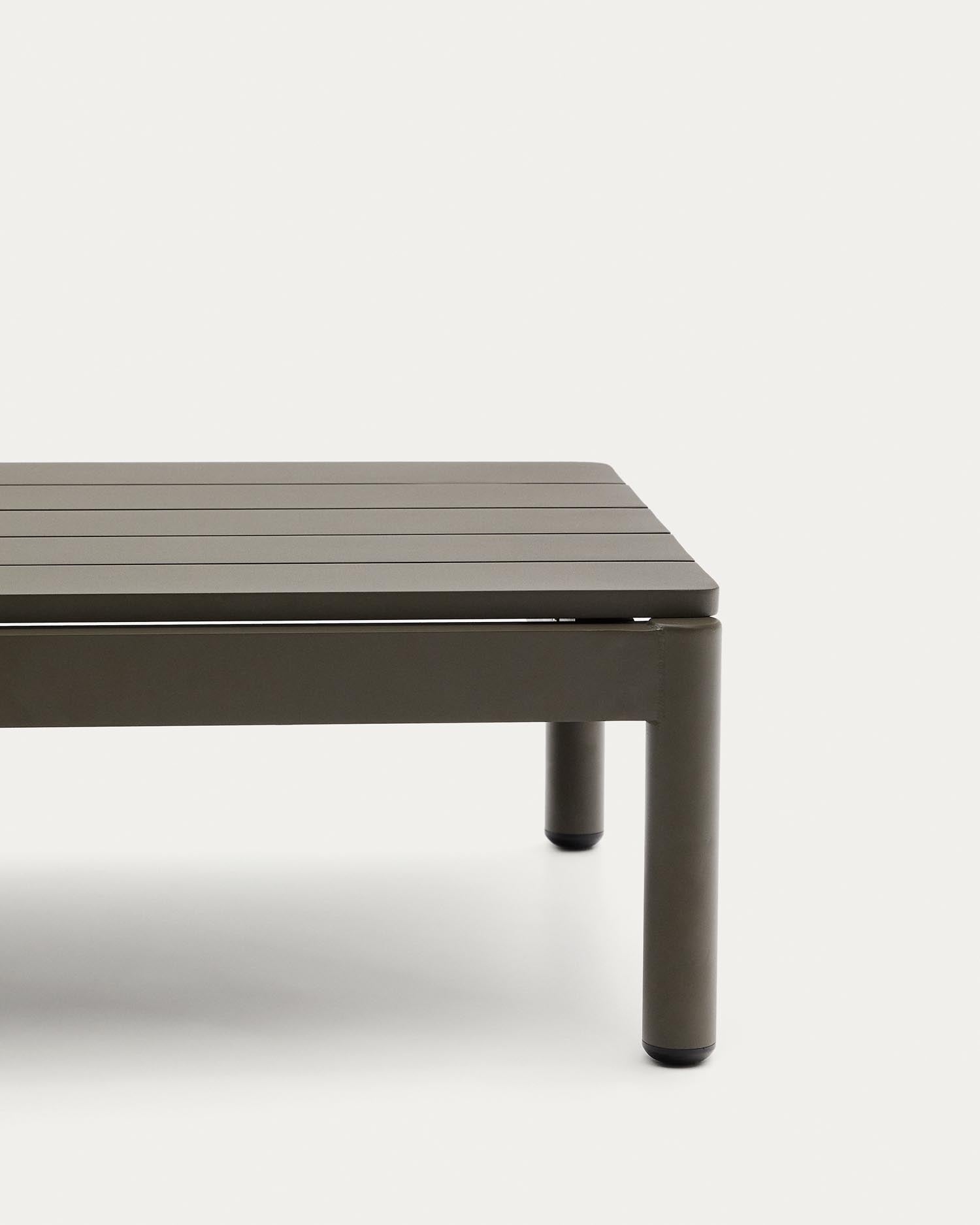 Couchtisch Sorells aus grünem Aluminium 52,4 x 91 cm   in Khaki präsentiert im Onlineshop von KAQTU Design AG. Beistelltisch Outdoor ist von Kave Home
