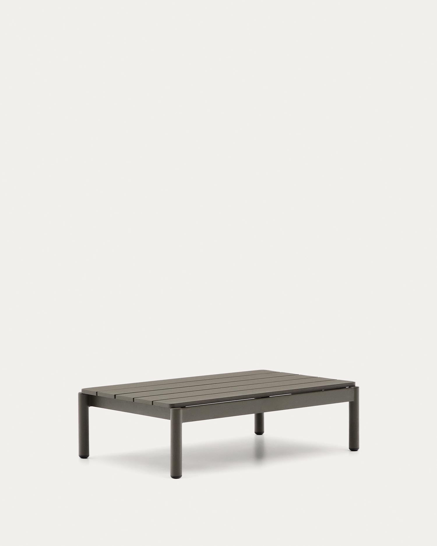 Couchtisch Sorells aus grünem Aluminium 52,4 x 91 cm   in Khaki präsentiert im Onlineshop von KAQTU Design AG. Beistelltisch Outdoor ist von Kave Home