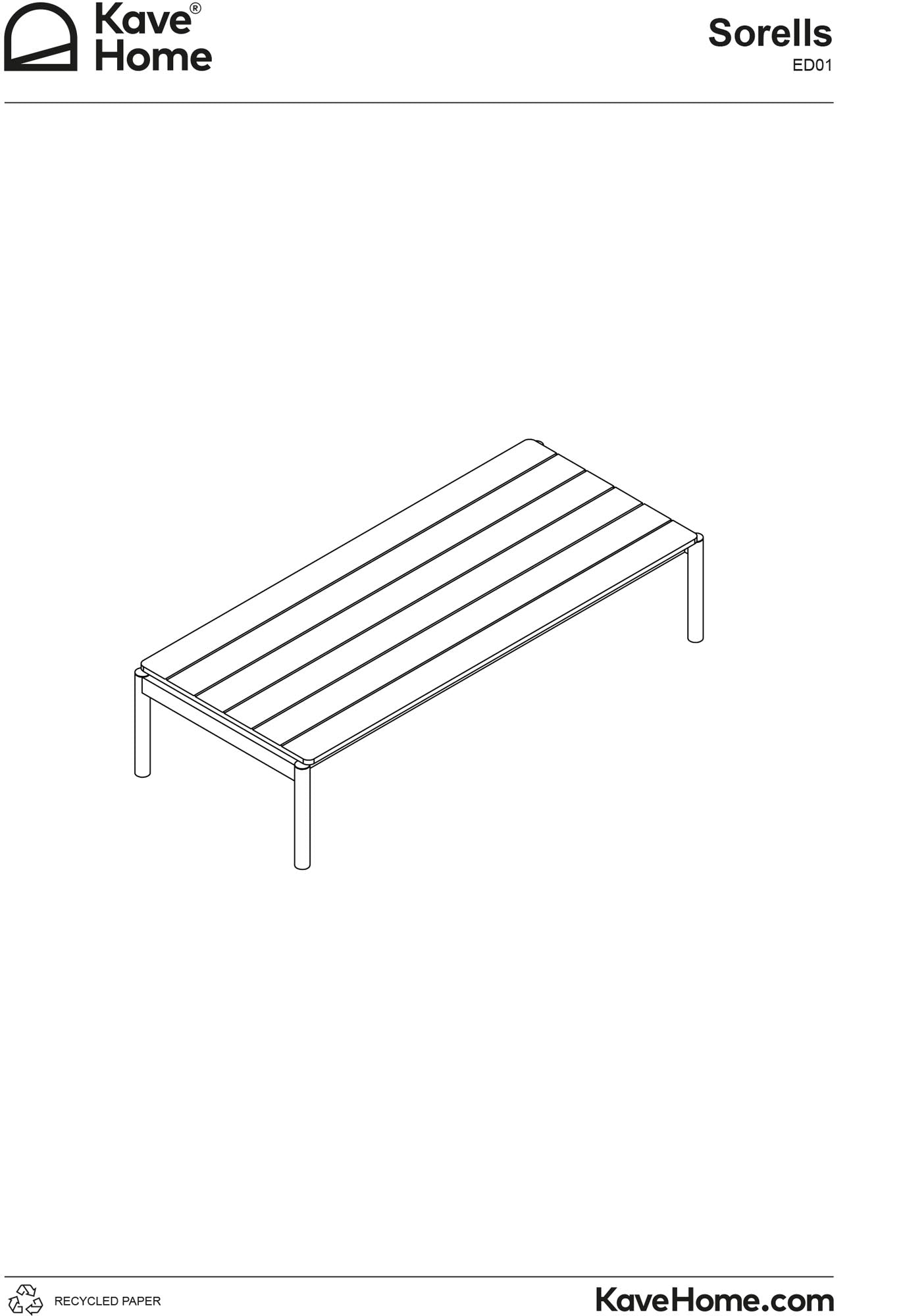Couchtisch Sorells aus grauem Aluminium und Teakholz 63 x 144,6 cm FSC 100%   in Graphit präsentiert im Onlineshop von KAQTU Design AG. Beistelltisch Outdoor ist von Kave Home